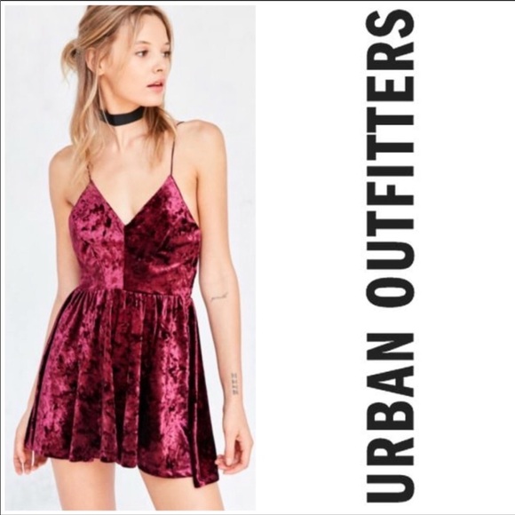 Urban Outfitters Pants - Urban Outfitters Silence Noise Velvet Romper